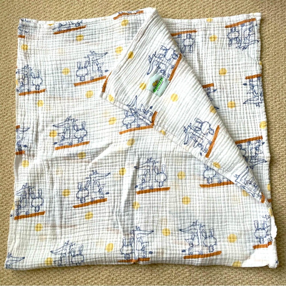Cotton muslin baby swaddle blanket